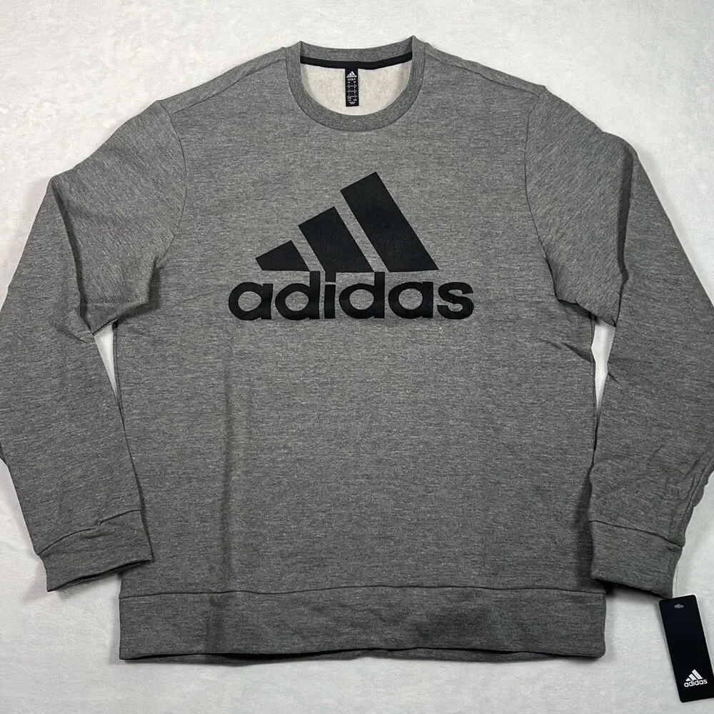 ADIDAS GOLF Tech Fleece‎ casual gray black pullover NWT Men large